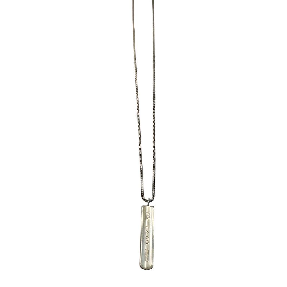 Tiffany & Co 1837 Silver Bar Necklace - Sterling Silver 17" - Picture 5 of 10